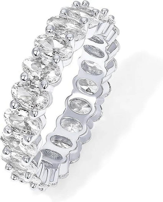 Stackable14K White Gold Plated Ring