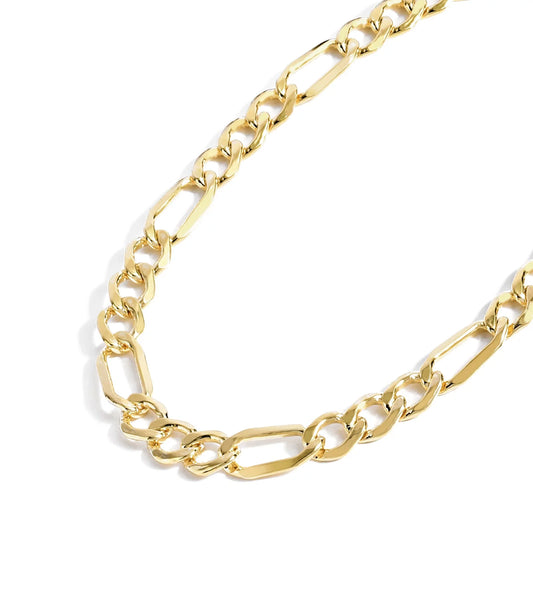 14K Solid Yellow Gold-Filled Figaro Chain 