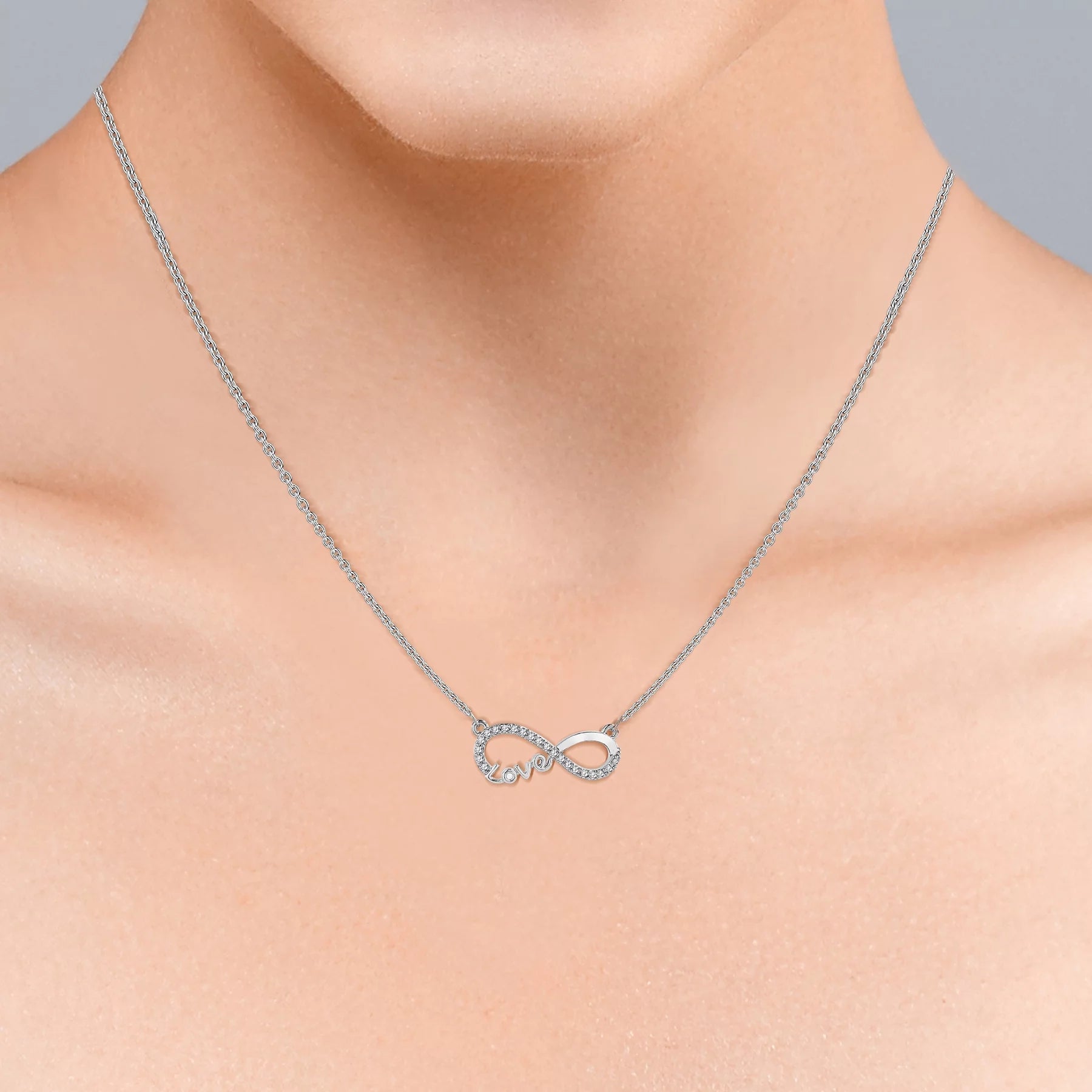 18k gold Infinity Love Pendant Necklace 