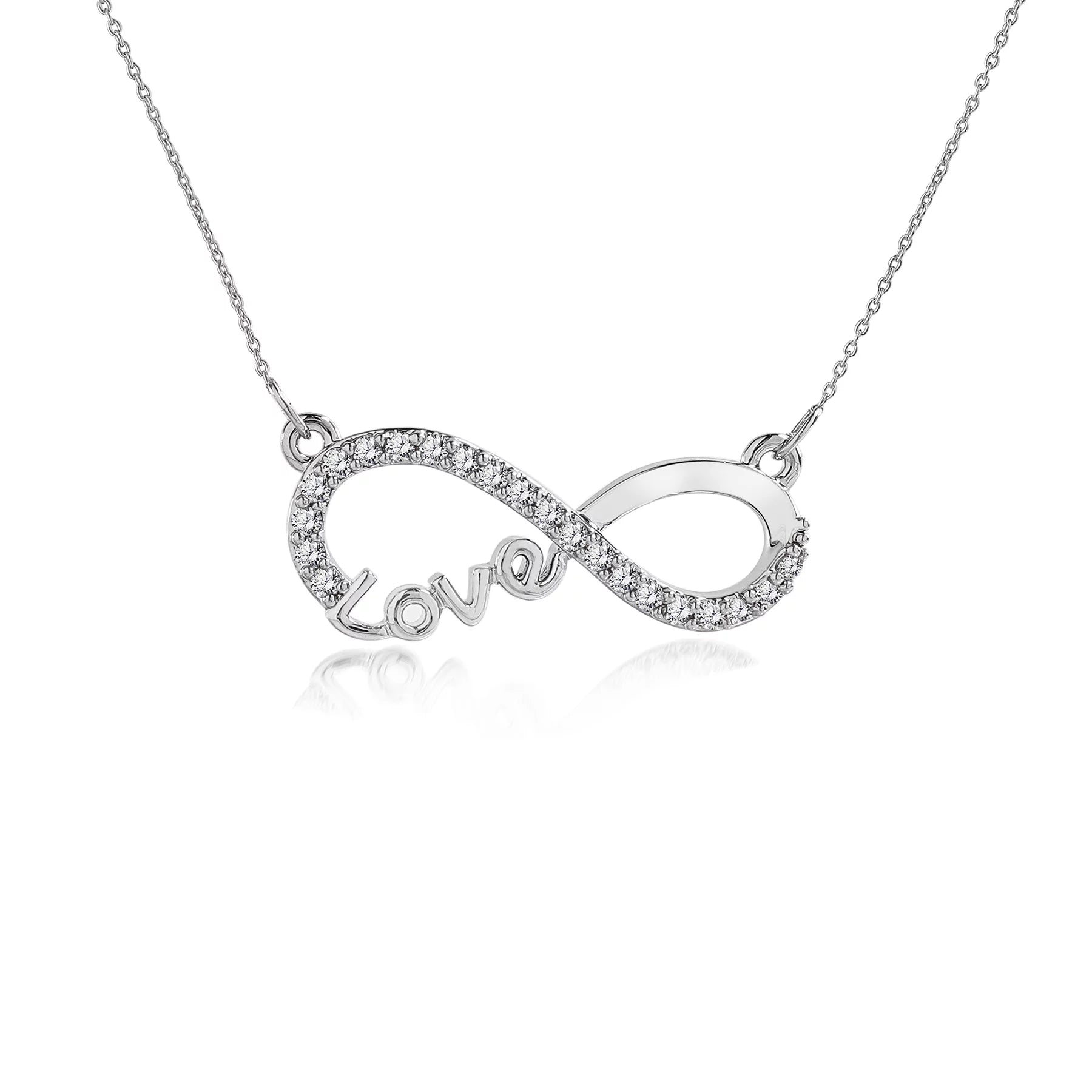 18k gold Infinity Love Pendant Necklace 