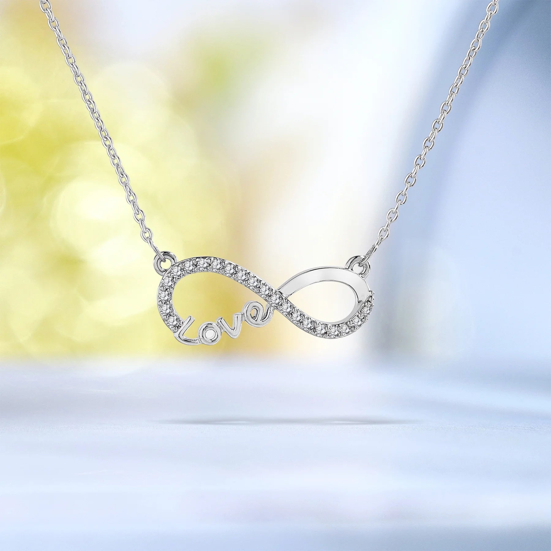 18k gold Infinity Love Pendant Necklace 