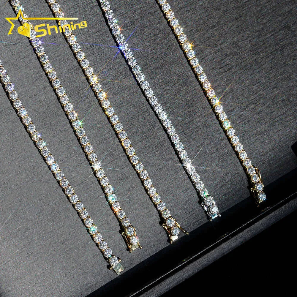  14K Real Gold Moissanite Jewelry Tennis Chain 